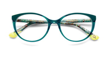 Das Bild zeigt die Korrektionsbrille SANTA ANA TQYW von der Marke Etnia Barcelona in petrol.